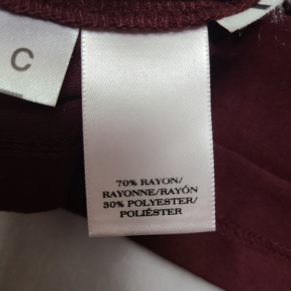 💞Ann Taylor Mid Sleeve  Burgundy Blouse 💞 - Picture 5 of 5